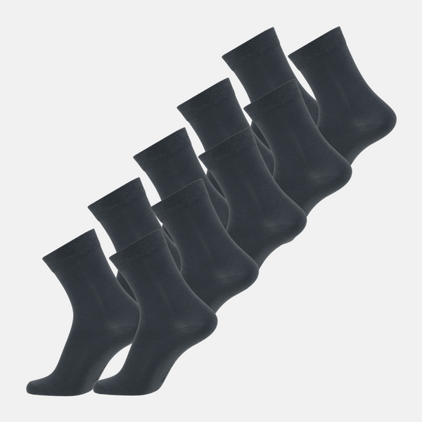 10 pairs of dark gray bamboo socks