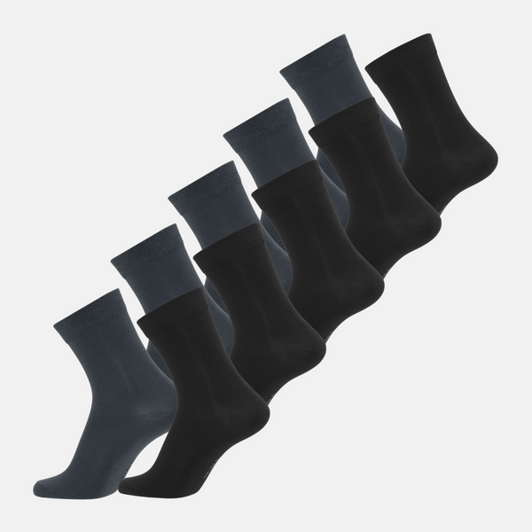 10 pairs of bamboo socks black/dark grey