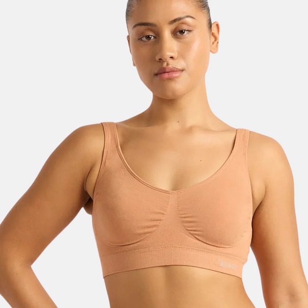Pale nude padded bamboo non-wired bra