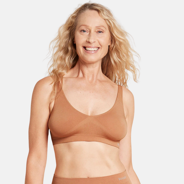 Pale nude bamboo bra without padding