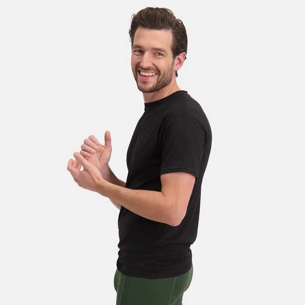 Ruben bamboo crew neck T-shirt - black 2 pack