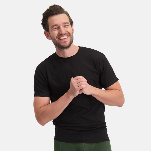 Ruben bamboo crew neck T-shirt - black 2 pack