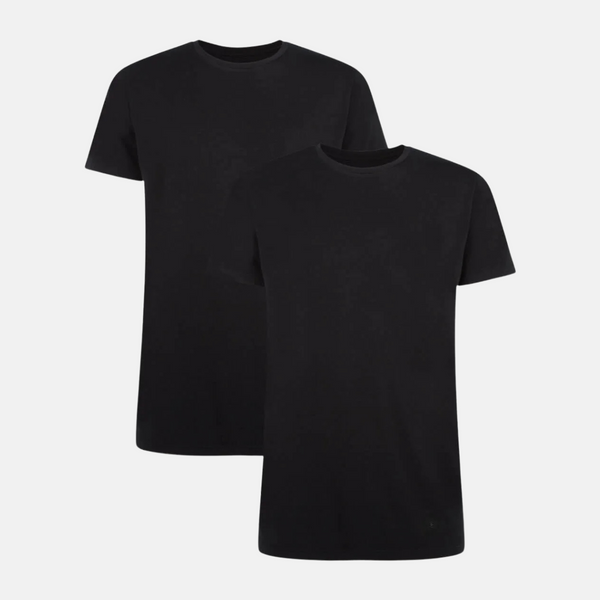 Ruben bamboo crew neck T-shirt - black 2 pack