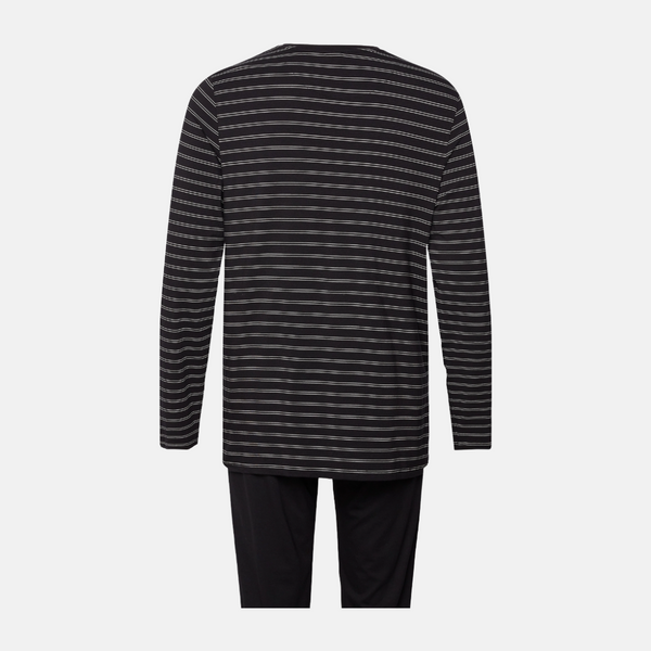 Black bamboo pajamas with stripes