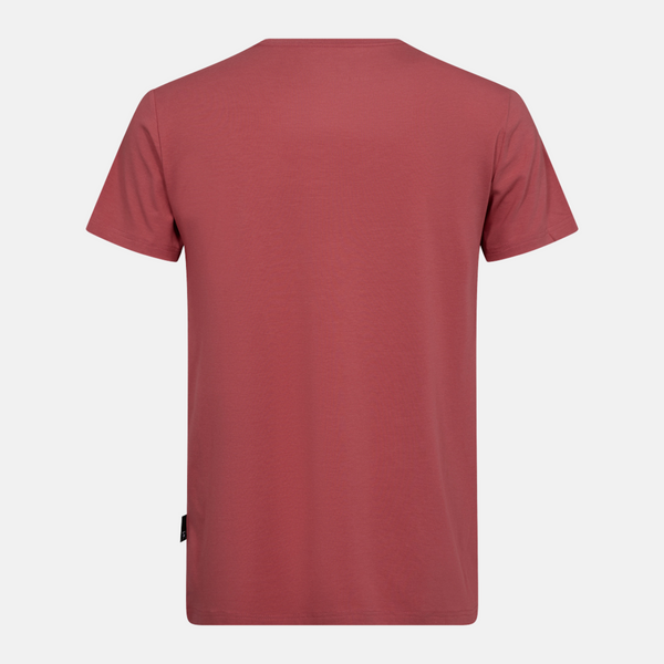 Red bamboo o-neck t-shirt