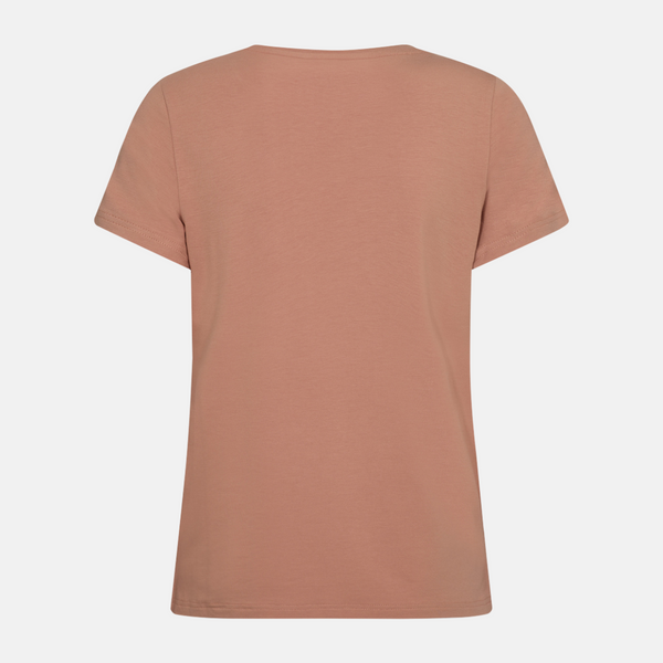 Pink bamboo t-shirt with round neck