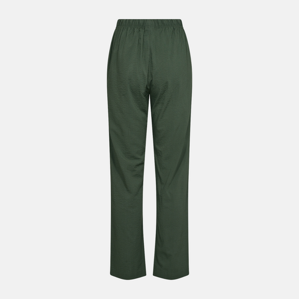 Green bamboo pants in seersucker quality