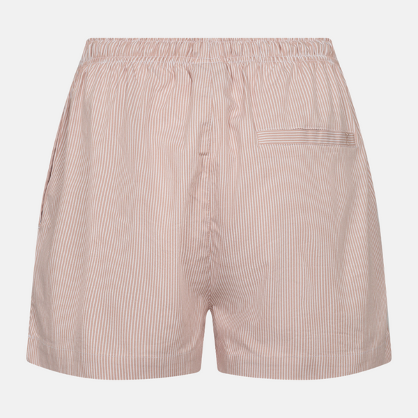 Pink striped bamboo night shorts