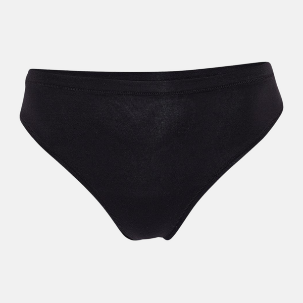 3 pack black bamboo thong panties