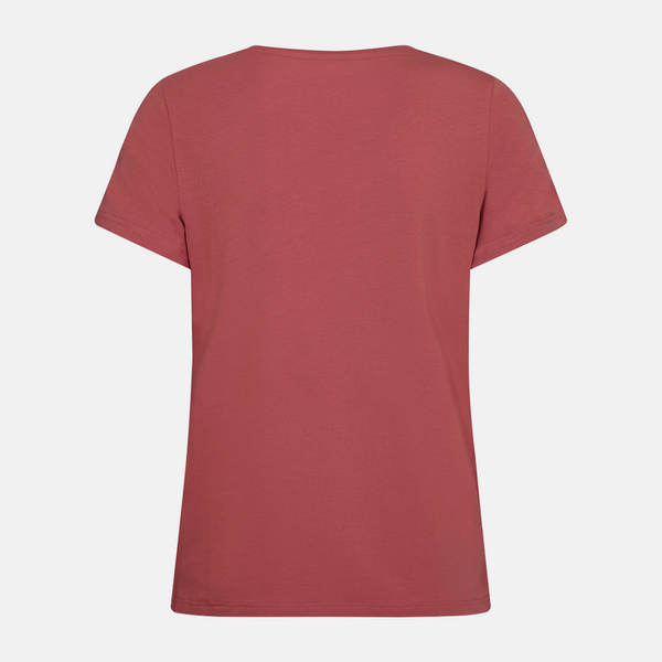 Red bamboo t-shirt with round neck