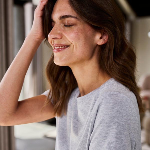 Light grey bamboo round neck T-shirt