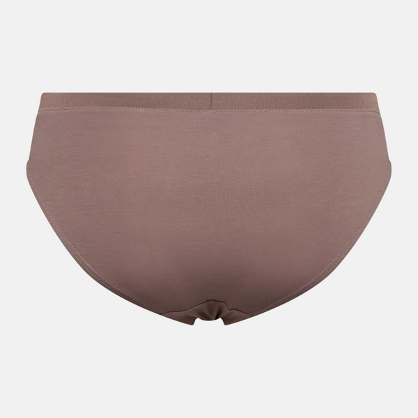 Taupe Bamboo tai panties with feminine details