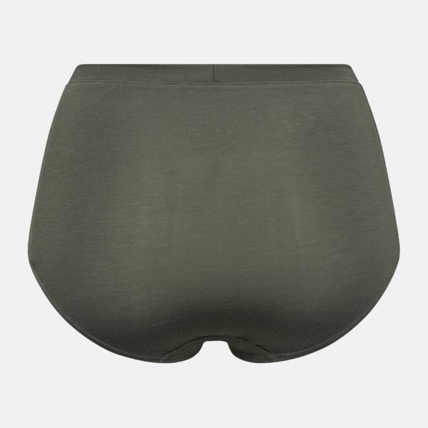 Green bamboo maxi panties with feminine details