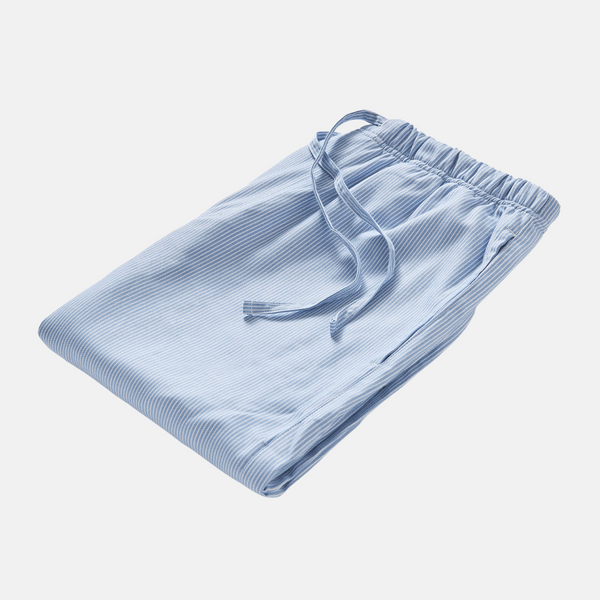 Light blue striped bamboo nightgowns