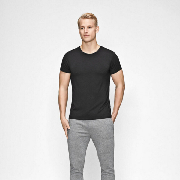 Black crew neck bamboo T-shirt