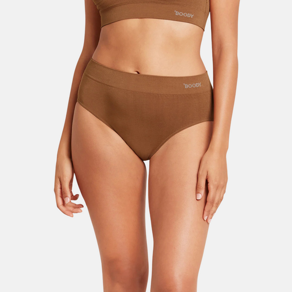 Tan nude bamboo maxi panties