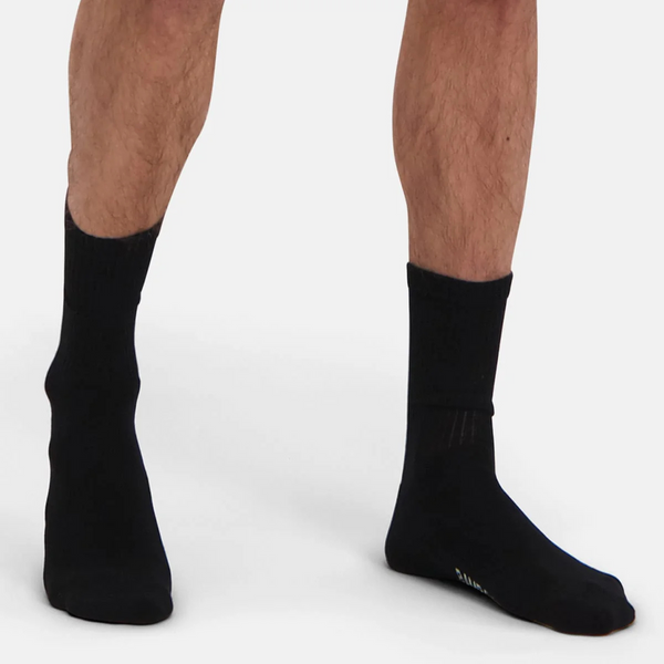 Senna padded bamboo tennis socks - black 2 pack