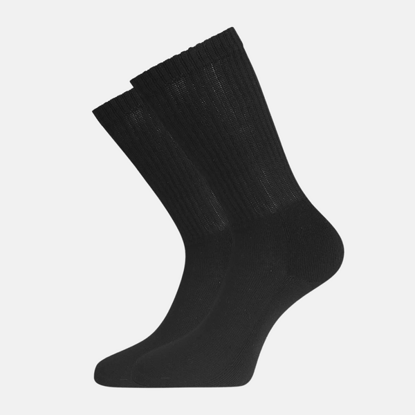 Senna padded bamboo tennis socks - black 2 pack