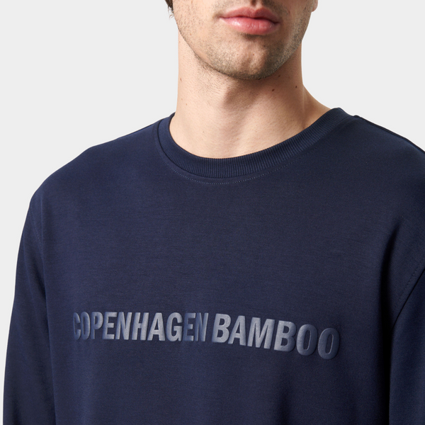 Navy bamboo sweatshirt with logo