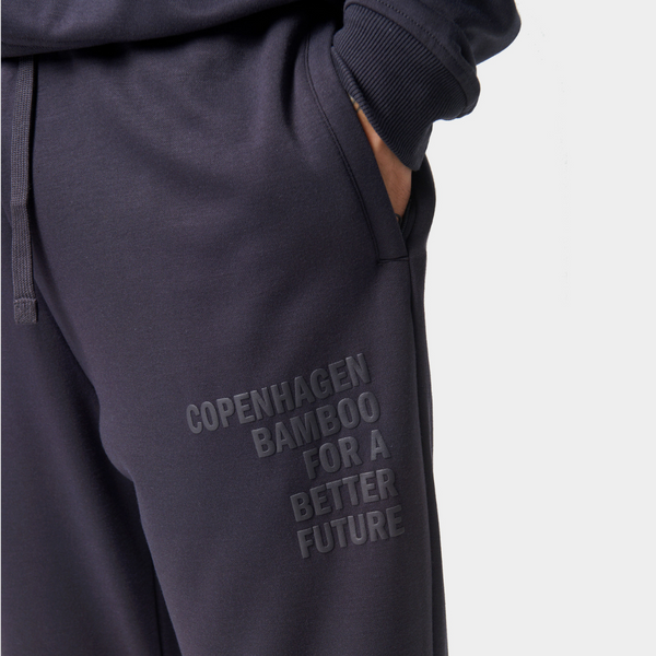 Dark grey bamboo hoodie jogging set with logo