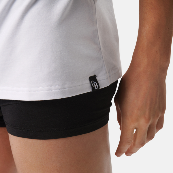 White crew neck bamboo T-shirt