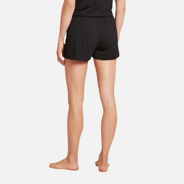 Black bamboo night shorts