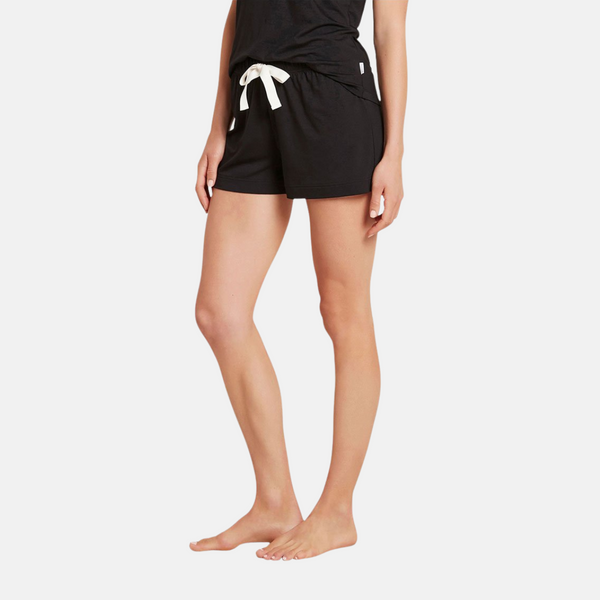 Black bamboo night shorts