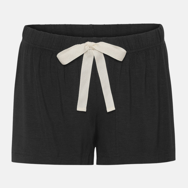 Black bamboo night shorts