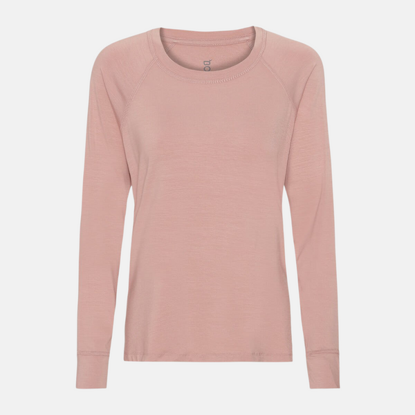 Pink long sleeve raglan bamboo lounge T-shirt