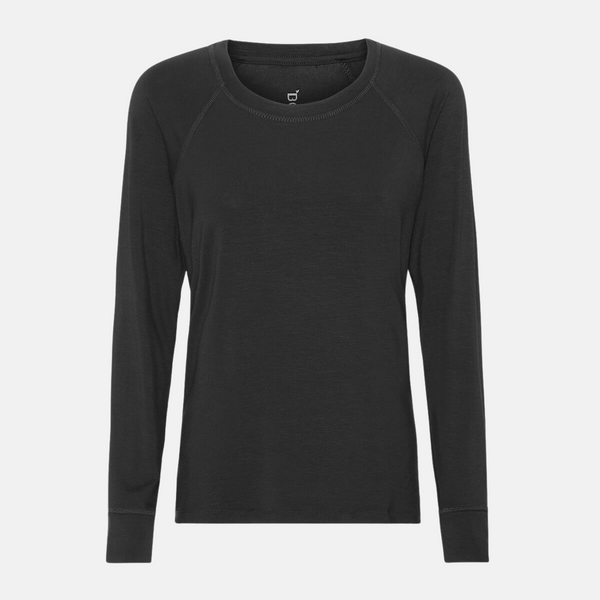 Black long sleeve raglan bamboo lounge T-shirt