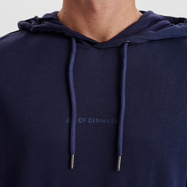 Navy badge bamboo hoodie