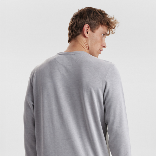 Light grey badge bamboo sweatshirt