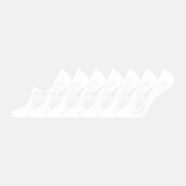 7 pack white in-shoe bamboo footies