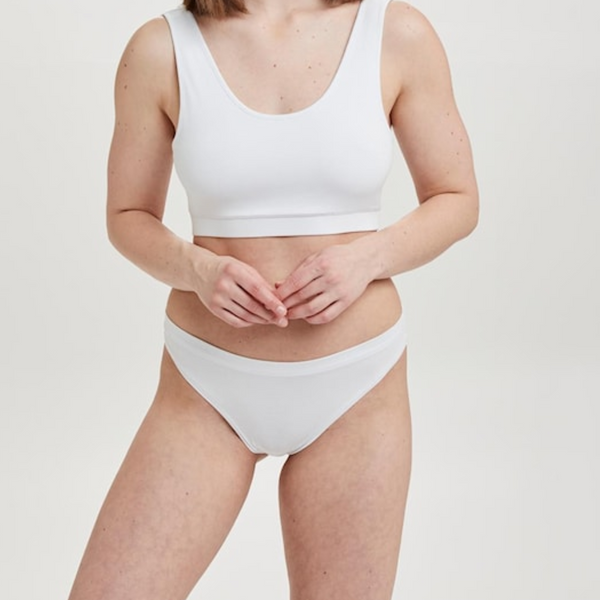 3 pack white bamboo g-string panties