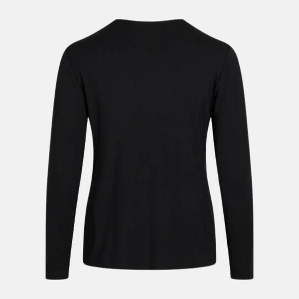 Jordan bamboo long sleeve nightgown - black