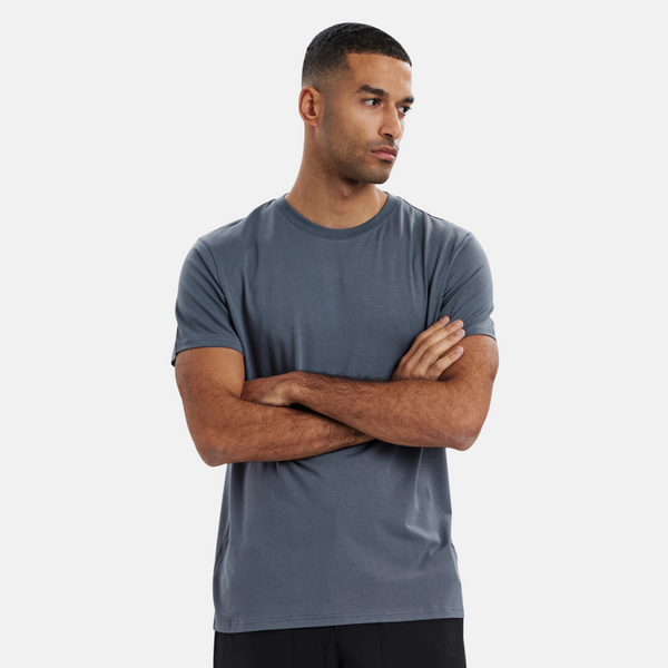 Grey bamboo r-neck T-shirt