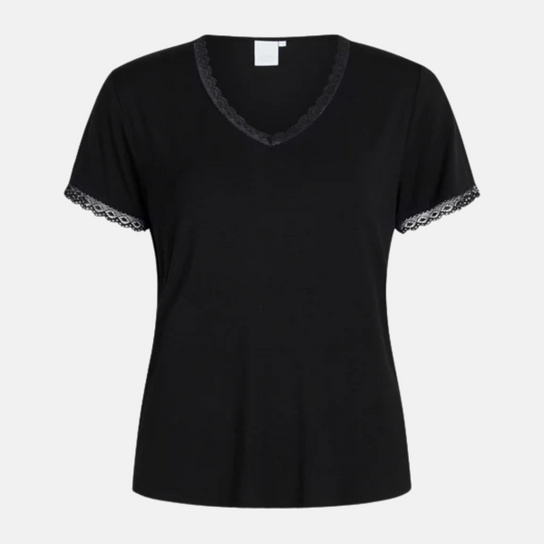 Jordan bamboo short-sleeved nightgown - black