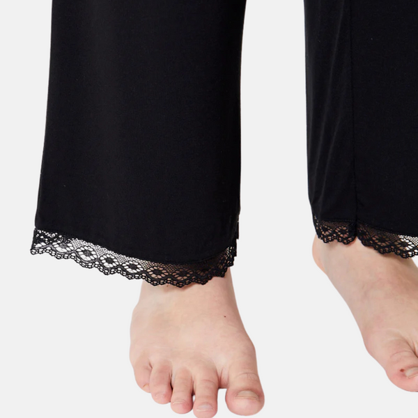 Jasmin bamboo night pants - black