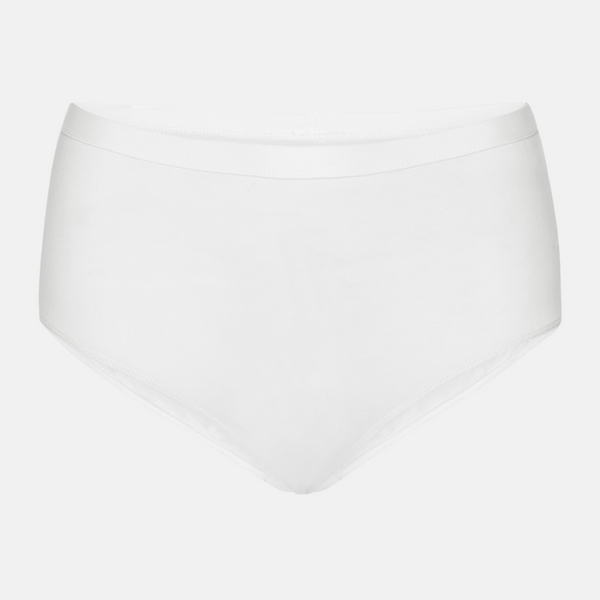 6 pack bamboo maxi panties white/gray