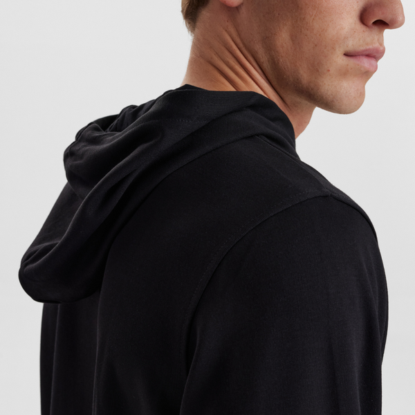 Black badge bamboo hoodie