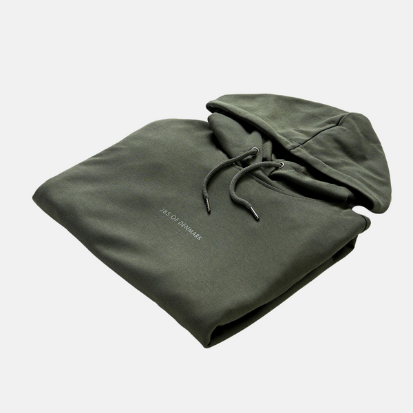 Dark green badge bamboo hoodie