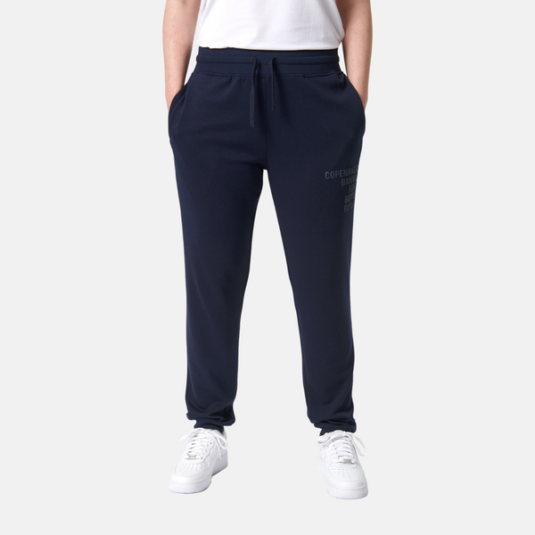 Navy bamboo sweatpants with logo