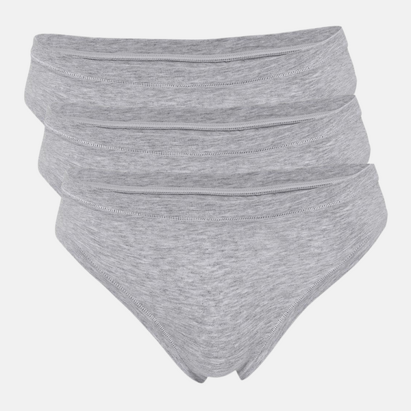 3 pack light grey bamboo g-string panties