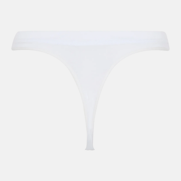 White bamboo G-string panties