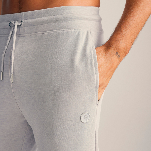 Light grey badge bamboo sweatpants