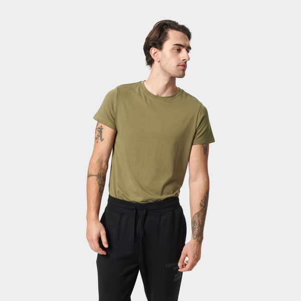 Olive crew neck bamboo T-shirt