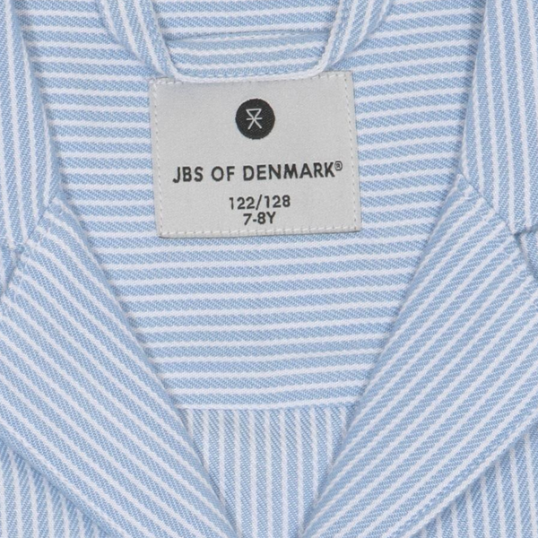 Light blue striped long bamboo nightgown