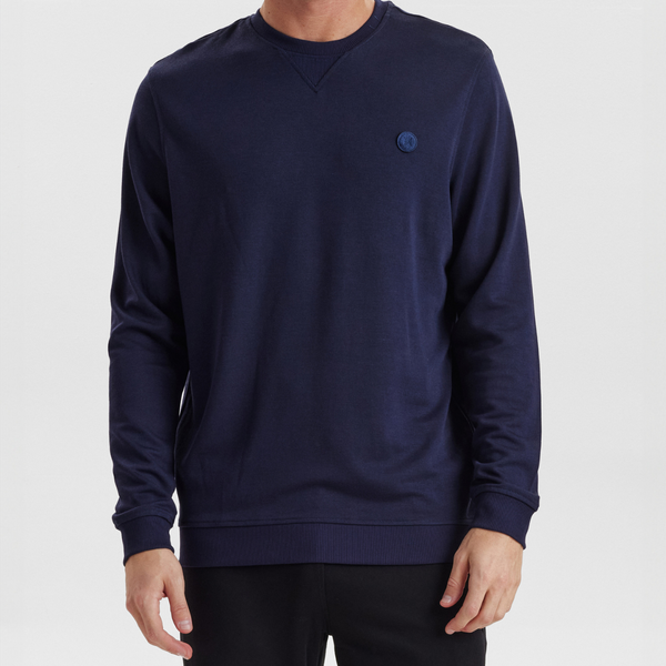 Navy badge bamboo sweatshirt