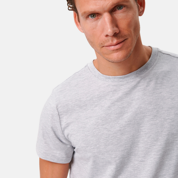 Light grey crew neck bamboo T-shirt