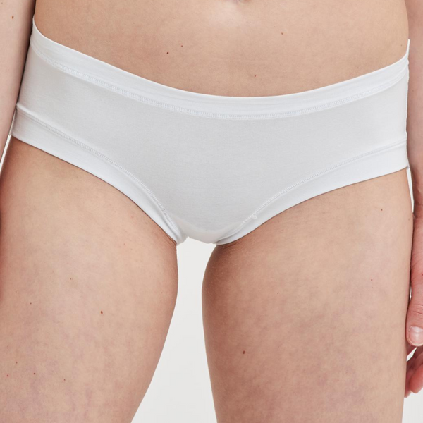 3 pack white bamboo hipster panties